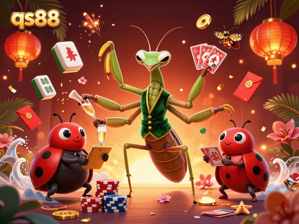 Experience thrilling gameplay at qs88 with vibrant casino characters and dynamic elements showcasing excitement.