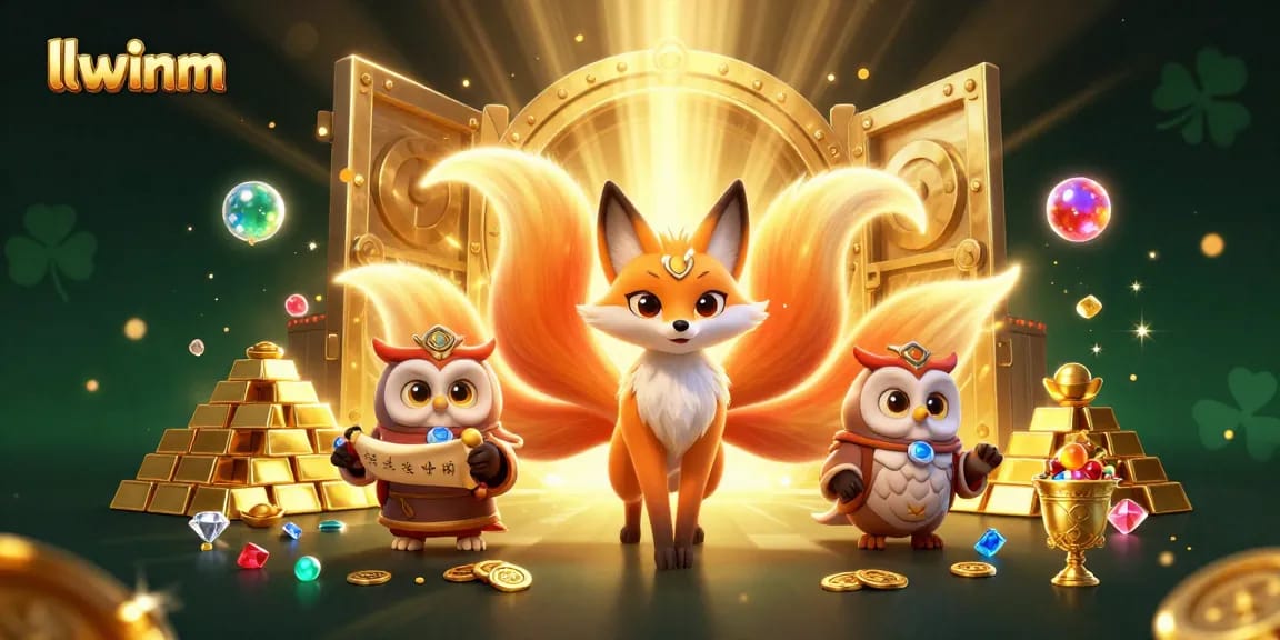 Experience thrilling gameplay at llwinm with vibrant characters and dazzling treasures in a dynamic casino scene.