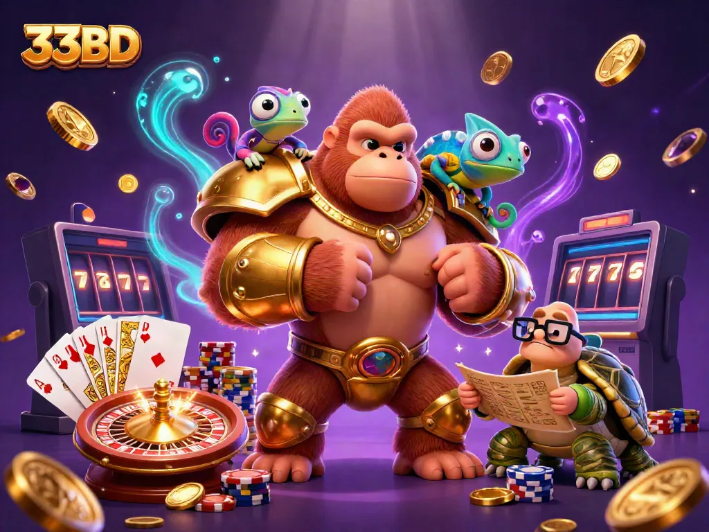 Experience vibrant gameplay and excitement at 33BD with thrilling casino elements and characters.