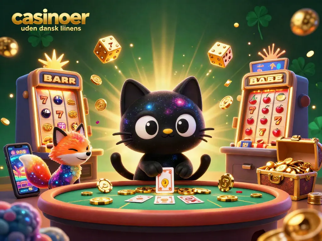 Engage with casinoer uden dansk licens at a cosmic casino table surrounded by vibrant gaming elements.