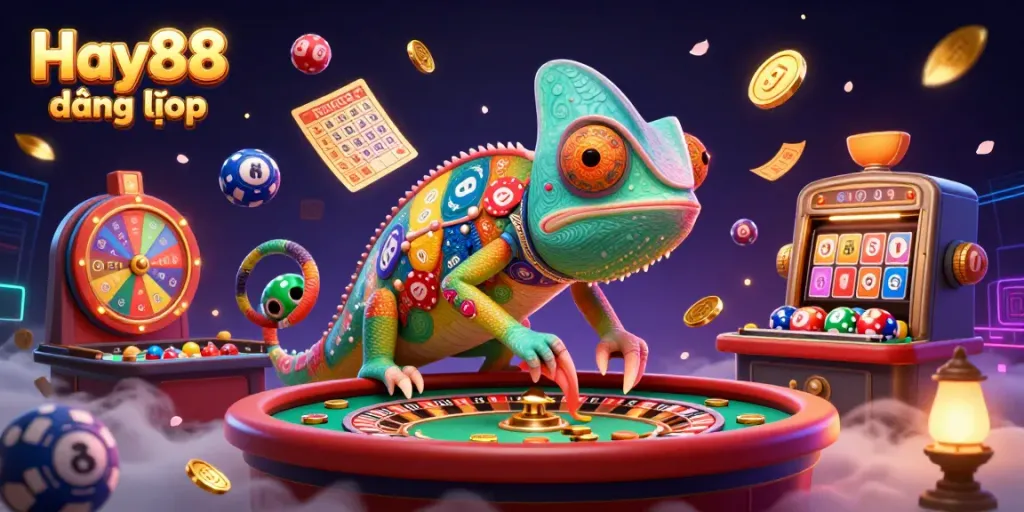Engage with Hay88 đăng nhập at our vibrant casino illustration featuring dynamic gameplay elements and a colorful atmosphere.