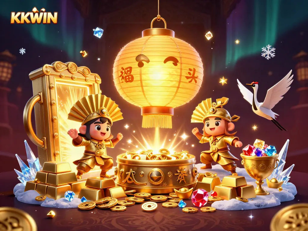 Experience the thrill of KKWIN with vibrant casino elements and lucky symbols