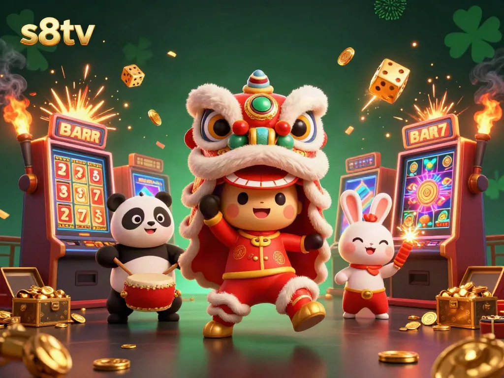 Experience thrilling victories at s8tv with exciting casino games and festive decorations.