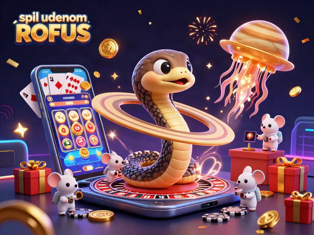 Experience the thrill of spil uden om ROFUS as astronaut mice engage in cosmic roulette on Saturn's rings.