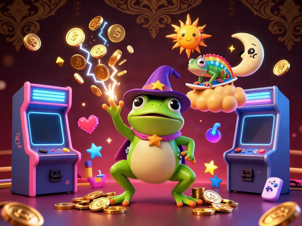 Engage with bet168 through an exciting digital casino scene featuring froggy wizardry and vibrant gold coins.