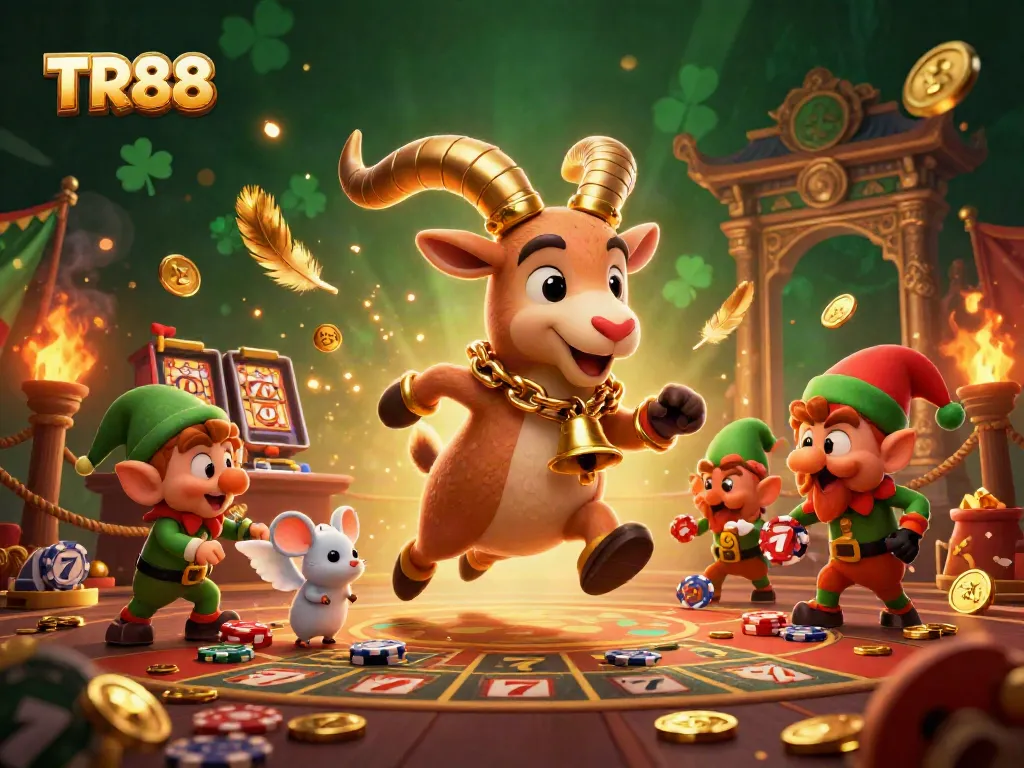 Experience thrilling action at TR88 with lively characters in a vibrant casino scene.