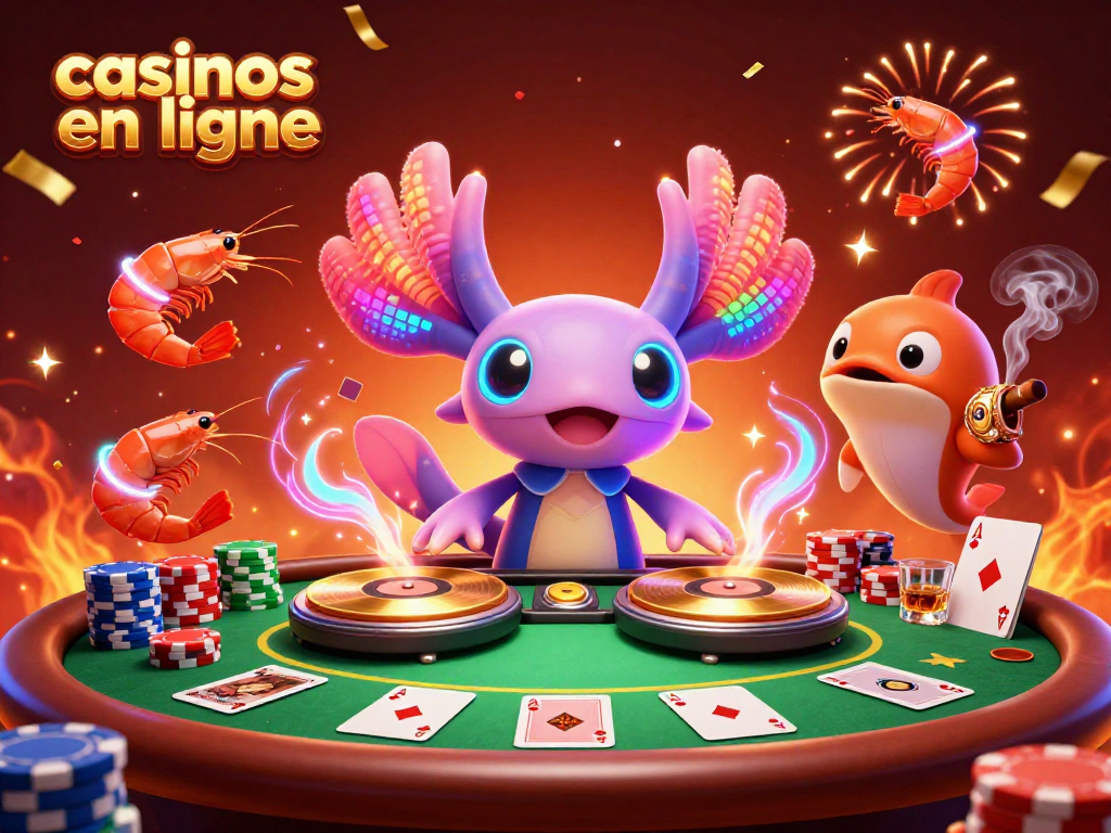 Les casinos en ligne vibrent avec un DJ axolotl et des crevettes dansantes, ambiance festive garantie.
