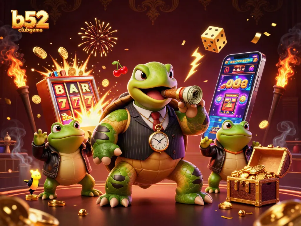 Spin for treasures with b52clubgame's colorful slot machine bursting with excitement.
