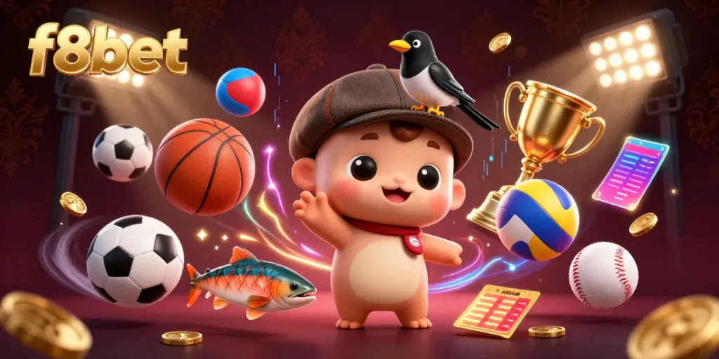 Engage in thrilling gaming at f8bet with an enchanting illustration of Nessie and her playful companions.